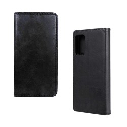 Leather Flip Cover with Internal Pocket for TCL 406/TCL 408 Black Leather Flip Cover with Internal Pocket for TCL 406/TCL 408 Black
